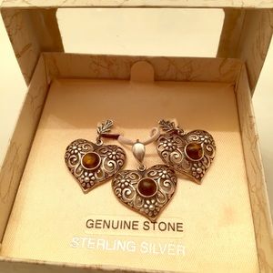 Sterling Silver Pendant & Earring Set